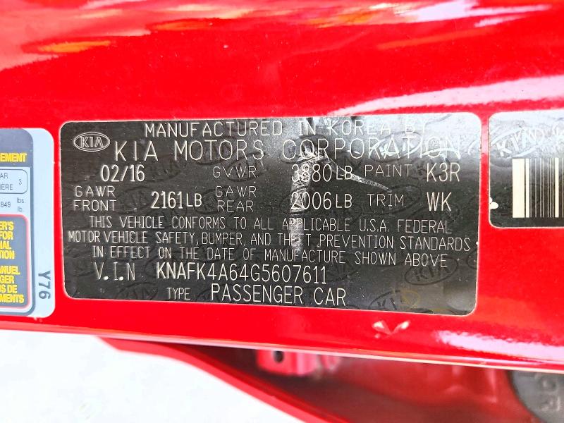 Продаж на аукціоні авто 2016 Kia Forte, vin: KNAFK4A64G5607611, номер лоту: 59124006