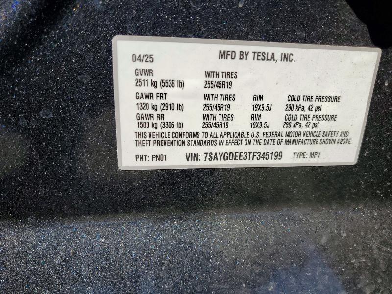 Продаж на аукціоні авто 2026 Tesla Model Y, vin: 7SAYGDEE3TF345199, номер лоту: 57028846