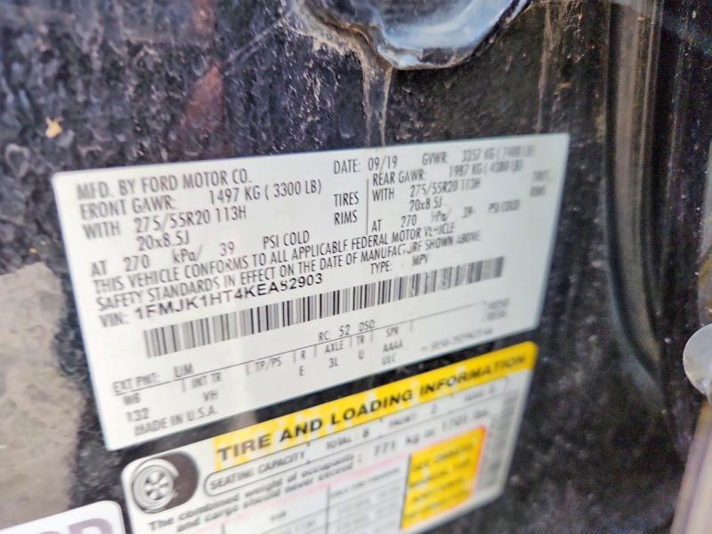 2019 Ford Expedition მანქანა იყიდება აუქციონზე, vin: 1FMJK1HT4KEA82903, აუქციონის ნომერი: 58009186