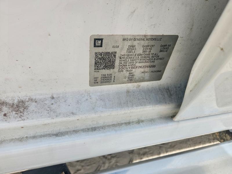 Aukcja sprzedaży 2019 Chevrolet Silverado, vin: 1GCUYBEF7KZ245055, numer aukcji: 56094776