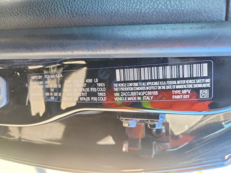 Продажа на аукционе авто 2016 Jeep Renegade, vin: ZACCJBBT4GPC88168, номер лота: 55930776