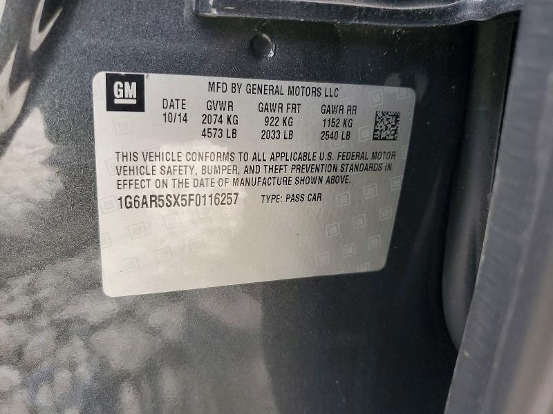 Aukcja sprzedaży 2015 Cadillac Cts, vin: 1G6AR5SX5F0116257, numer aukcji: 56659276
