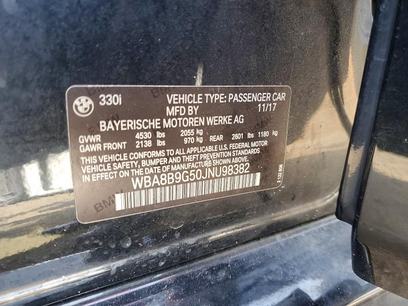 Продажа на аукционе авто 2018 Bmw 330, vin: WBA8B9G50JNU98382, номер лота: 56335956