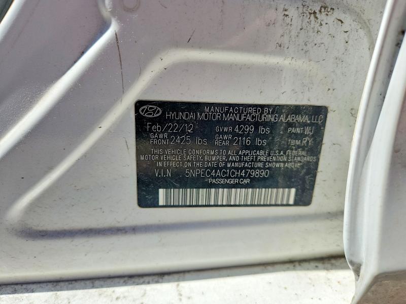 Продажа на аукционе авто 2012 Hyundai Sonata, vin: 5NPEC4AC1CH479890, номер лота: 56586576