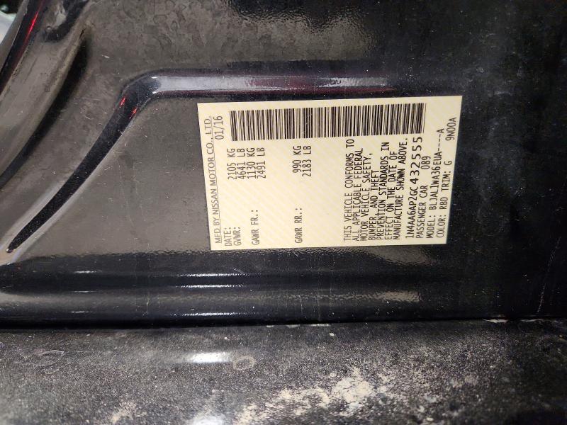 Продаж на аукціоні авто 2016 Nissan Maxima, vin: 1N4AA6AP2GC432555, номер лоту: 58101246