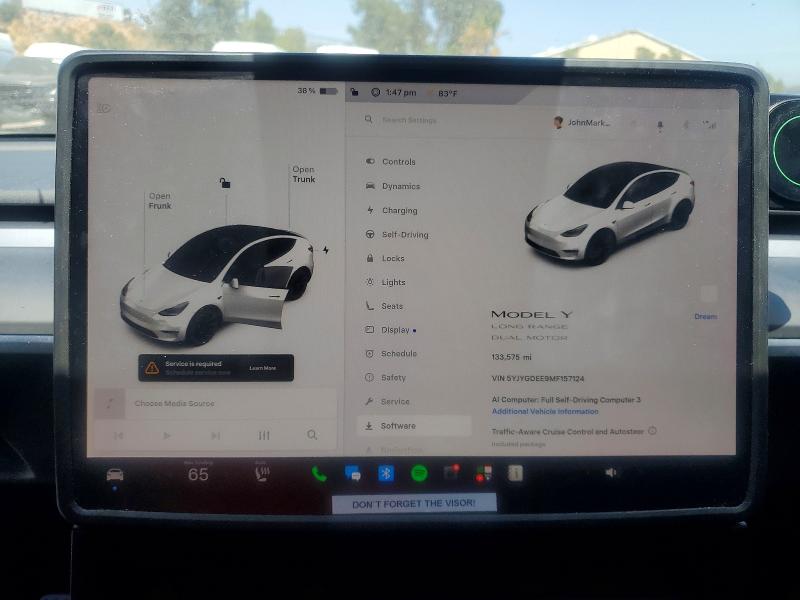 55659246 :رقم المزاد ، 5YJYGDEE9MF157124 vin ، 2021 Tesla Model Y مزاد بيع