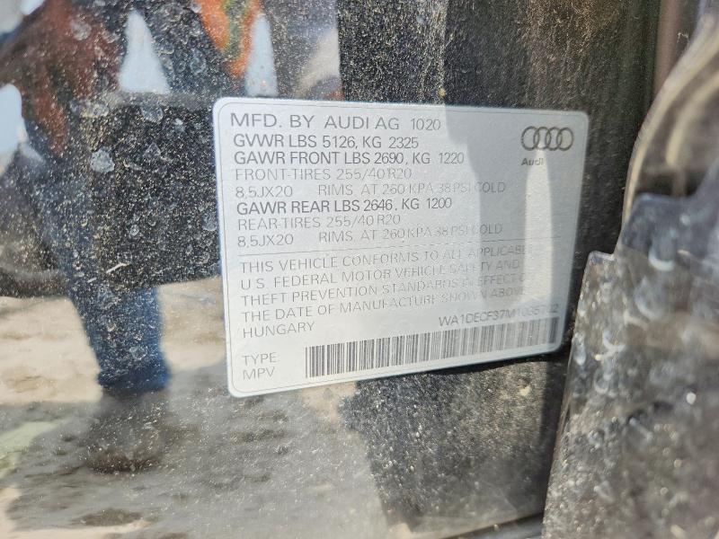 Продаж на аукціоні авто 2021 Audi Q3 40 Premium Plus Q, vin: WA1DECF37M1035702, номер лоту: 58043226