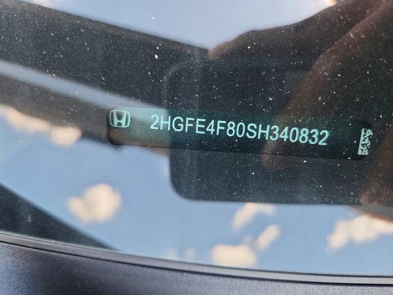 Aukcja sprzedaży 2025 Honda Civic, vin: 2HGFE4F80SH340832, numer aukcji: 57071426