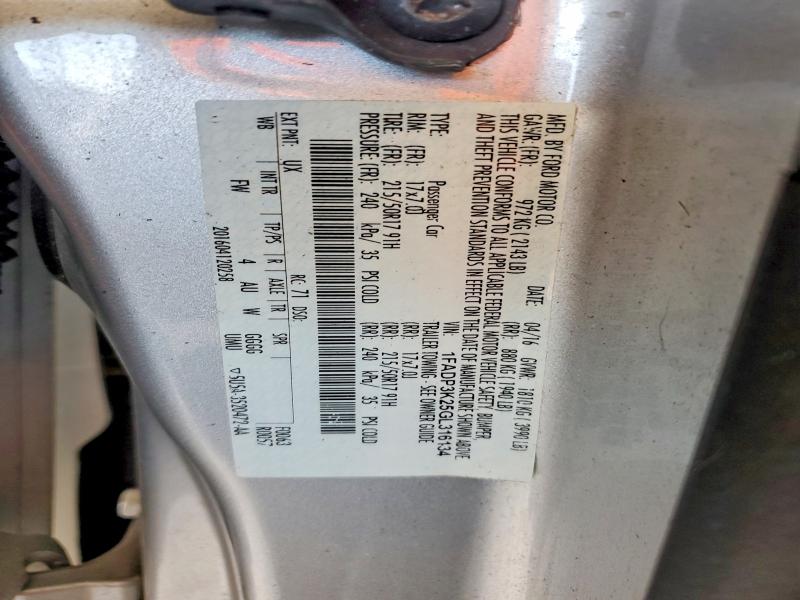 Aukcja sprzedaży 2016 Ford Focus, vin: 1FADP3K25GL316134, numer aukcji: 56089016