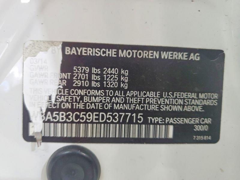 58330246 :رقم المزاد ، WBA5B3C59ED537715 vin ، 2014 Bmw 535 مزاد بيع