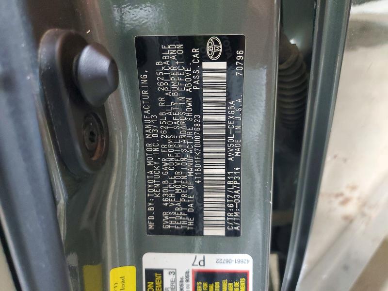 Продаж на аукціоні авто 2013 Toyota Camry Hybrid, vin: 4T1BD1FK7DU076823, номер лоту: 55970126