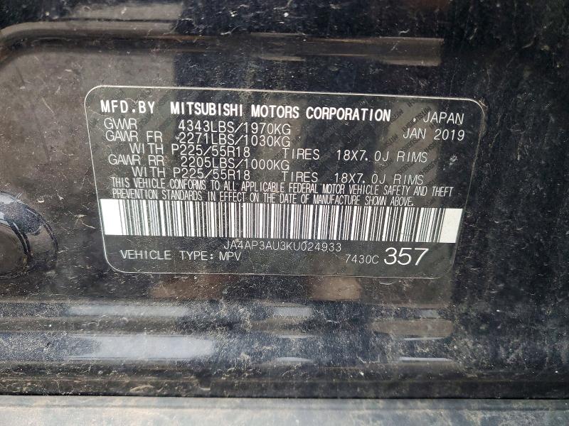 Aukcja sprzedaży 2019 Mitsubishi Outlander Sport, vin: JA4AP3AU3KU024933, numer aukcji: 57191446