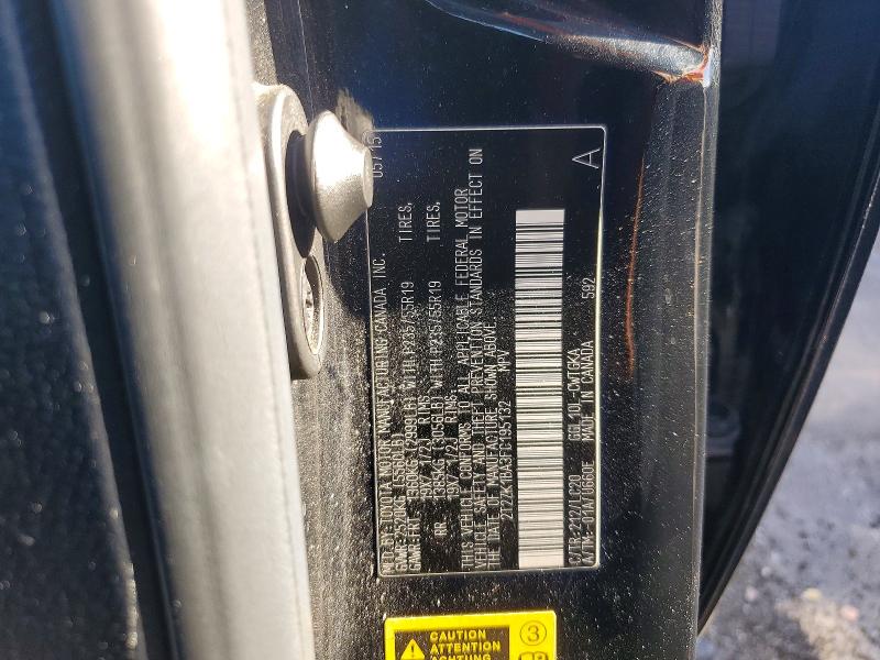 56941976 :رقم المزاد ، 2T2ZK1BA3FC195132 vin ، 2015 Lexus Rx مزاد بيع