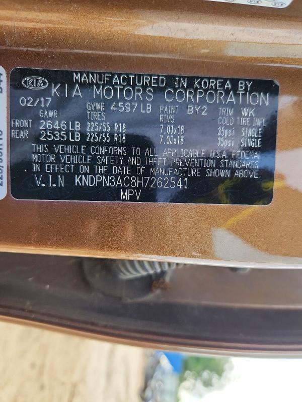 Продажа на аукционе авто 2017 Kia Sportage, vin: KNDPN3AC8H7262541, номер лота: 56062686