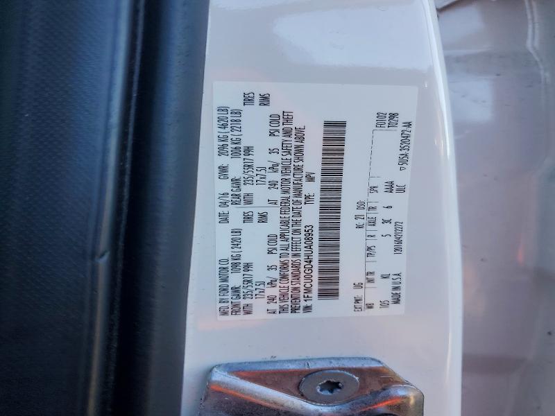 Продаж на аукціоні авто 2017 Ford Escape, vin: 1FMCU0GD4HUA08953, номер лоту: 56125086