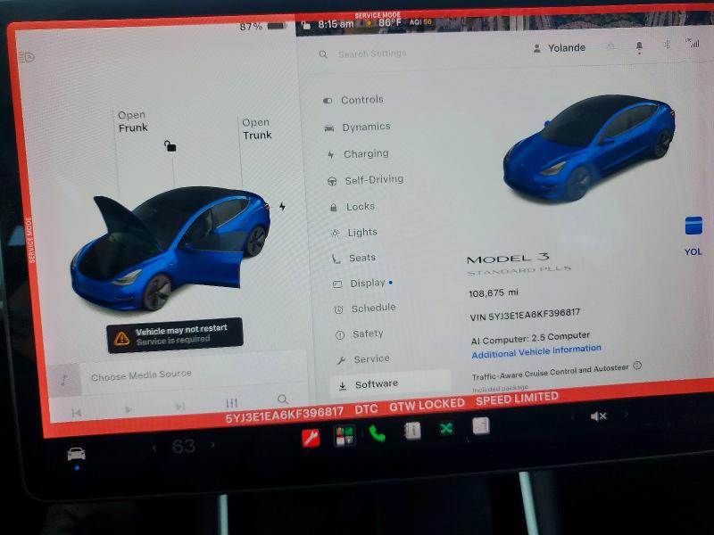 Продажа на аукционе авто 2019 Tesla Model 3, vin: 5YJ3E1EA6KF396817, номер лота: 58108226