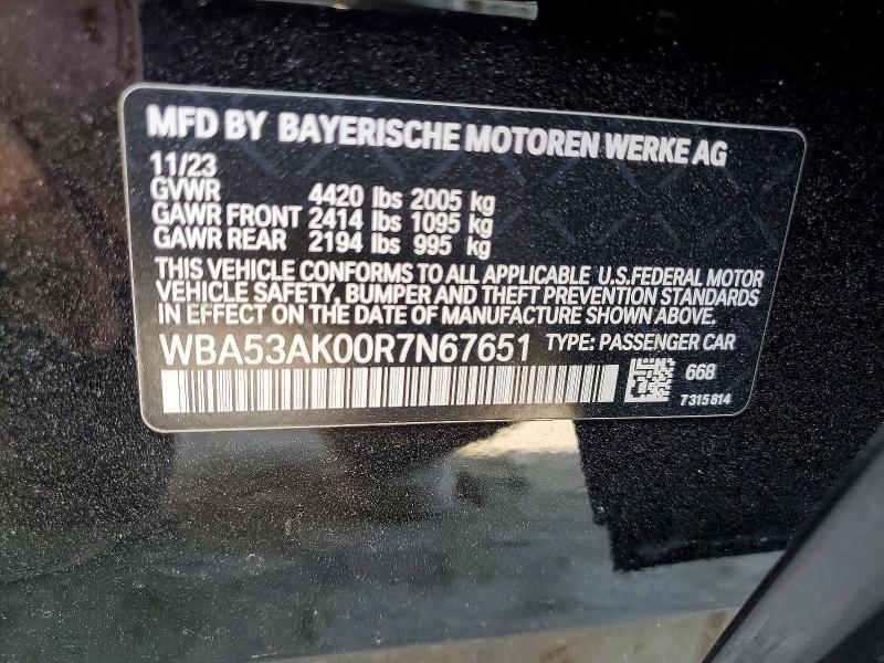 Aukcja sprzedaży 2024 Bmw 228i, vin: WBA53AK00R7N67651, numer aukcji: 58847576
