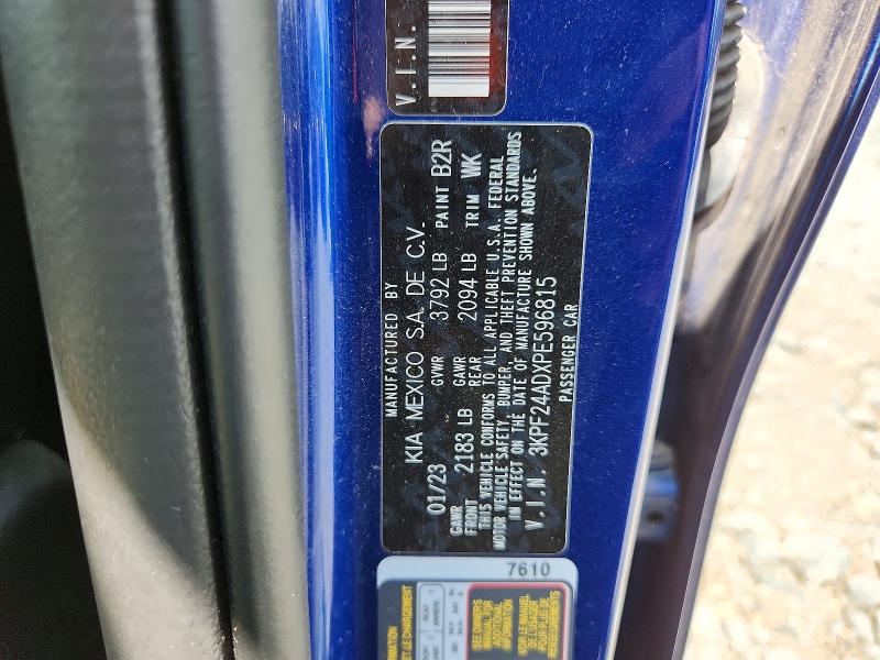 Продажа на аукционе авто 2023 Kia Forte, vin: 3KPF24ADXPE596815, номер лота: 56857436