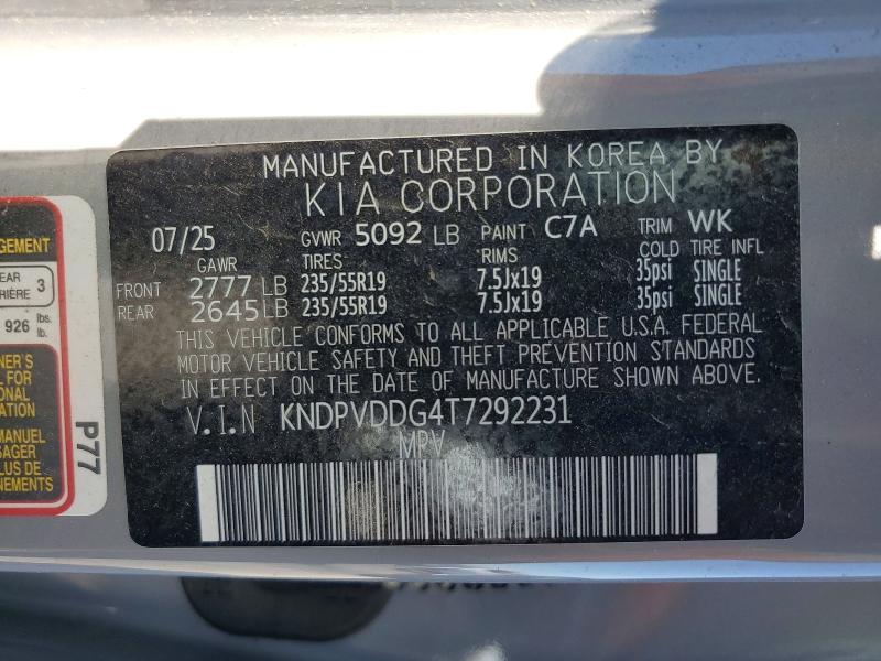 2026 Kia Sportage Hybrid მანქანა იყიდება აუქციონზე, vin: KNDPVDDG4T7292231, აუქციონის ნომერი: 56716596