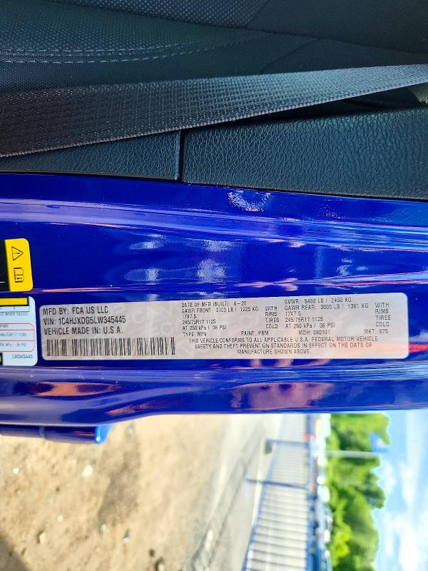 58536256 :رقم المزاد ، 1C4HJXDG5LW345445 vin ، 2020 Jeep Wrangler Unlimited مزاد بيع