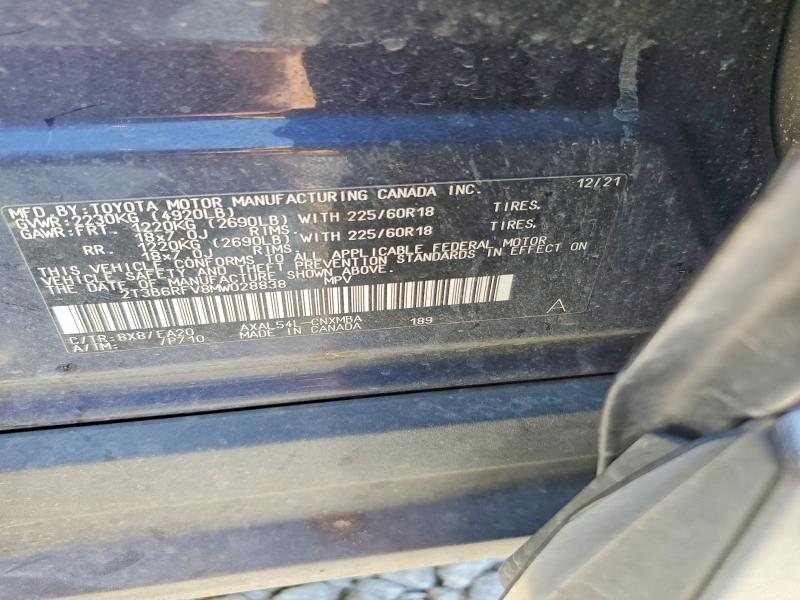 Продаж на аукціоні авто 2021 Toyota Rav4 Hybrid, vin: 2T3B6RFV8MW028838, номер лоту: 58982226