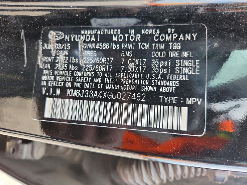 2016 Hyundai Tucson მანქანა იყიდება აუქციონზე, vin: KM8J33A4XGU027462, აუქციონის ნომერი: 58202866