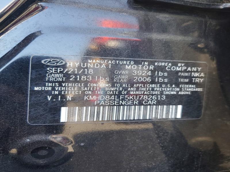 57433116 :رقم المزاد ، KMHD84LF5KU782613 vin ، 2019 Hyundai Elantra مزاد بيع
