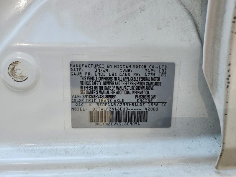 Aukcja sprzedaży 2025 Nissan Versa, vin: 3N1CN8EV4SL809091, numer aukcji: 57956406
