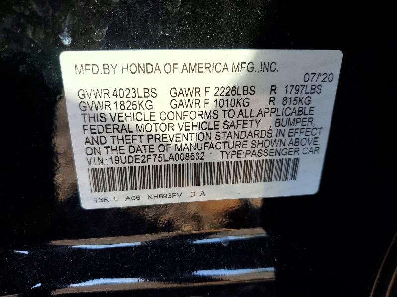 Продажа на аукционе авто 2020 Acura Ilx, vin: 19UDE2F75LA008632, номер лота: 57039536
