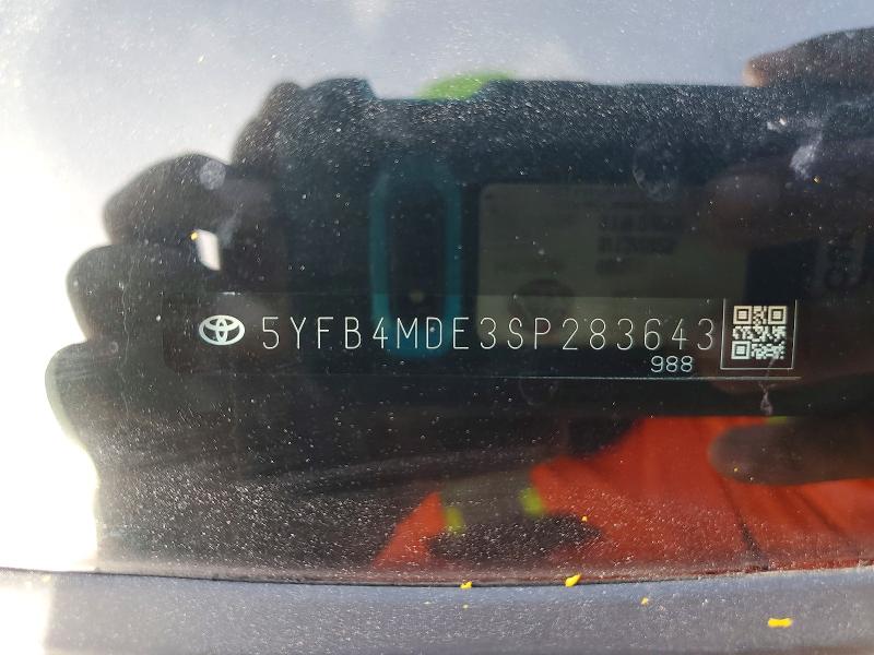 Продаж на аукціоні авто 2025 Toyota Corolla, vin: 5YFB4MDE3SP283643, номер лоту: 58904676