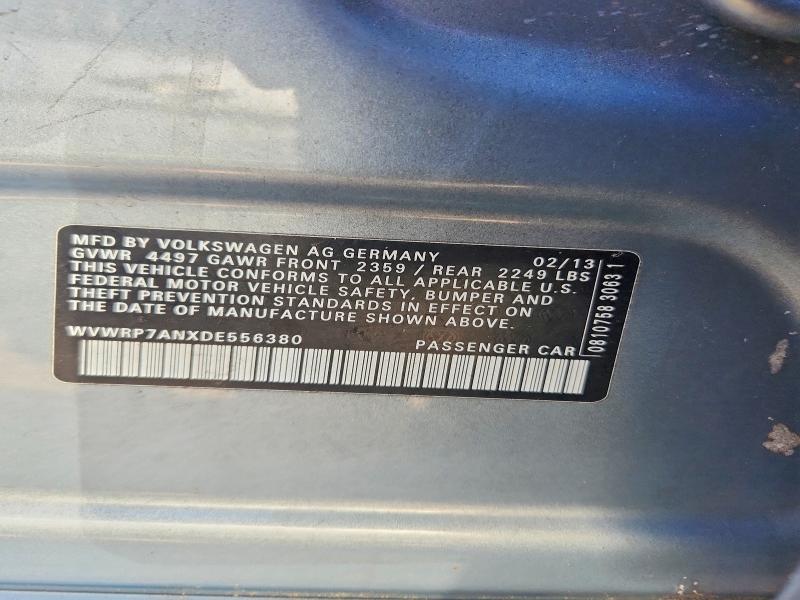 Продаж на аукціоні авто 2013 Volkswagen Cc, vin: WVWRP7ANXDE556380, номер лоту: 57770206