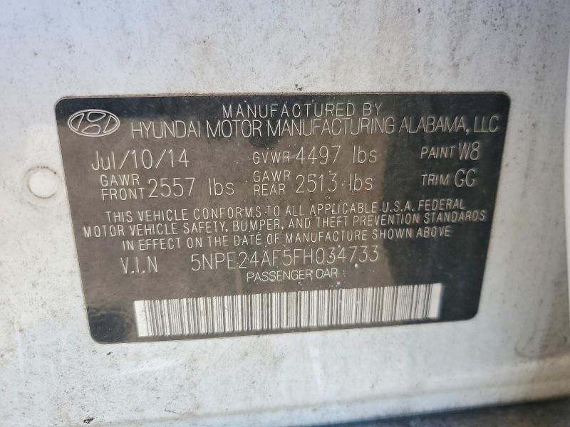 Aukcja sprzedaży 2015 Hyundai Sonata, vin: 5NPE24AF5FH034733, numer aukcji: 56033746