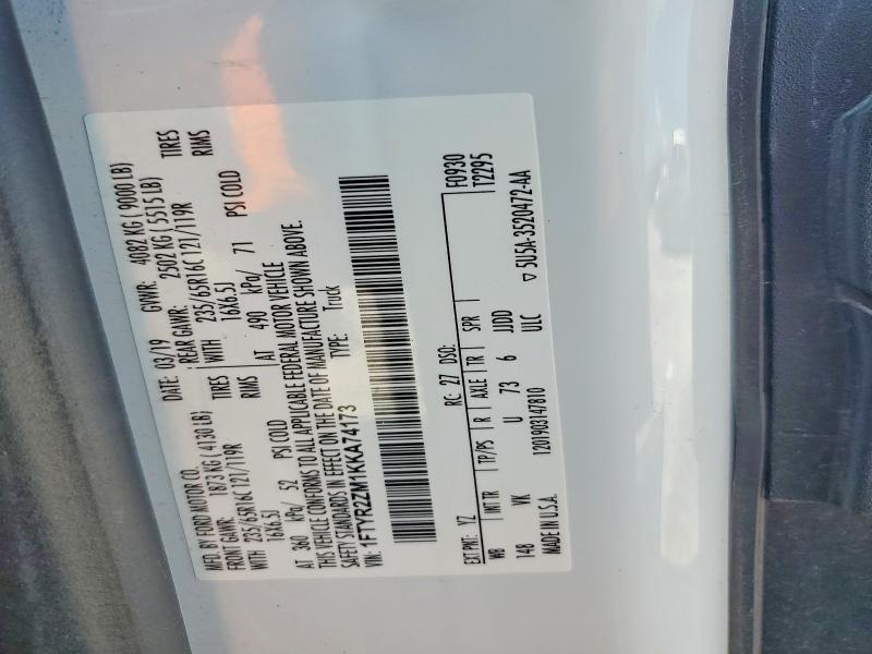 Продаж на аукціоні авто 2019 Ford Transit, vin: 1FTYR2ZM1KKA74173, номер лоту: 57552376