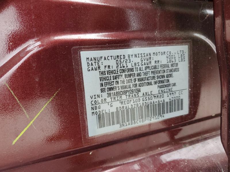 Продажа на аукционе авто 2023 Nissan Sentra, vin: 3N1AB8CV8PY291094, номер лота: 57702176