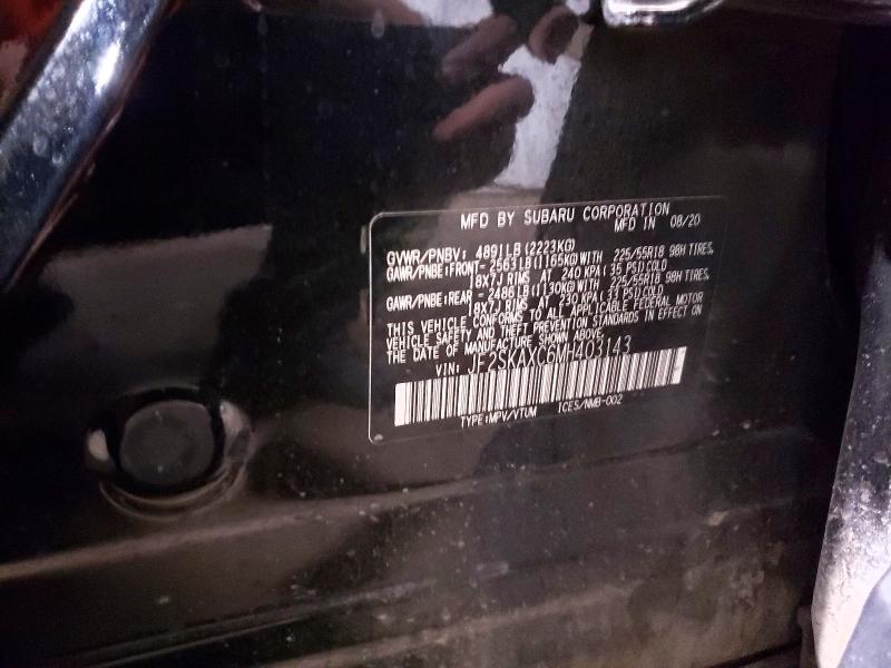 Aukcja sprzedaży 2021 Subaru Forester, vin: JF2SKAXC6MH403143, numer aukcji: 57388256