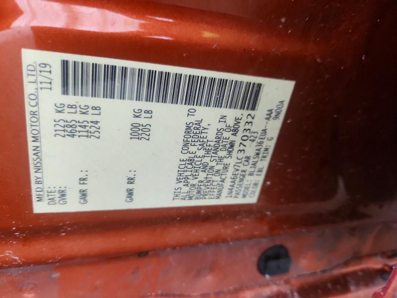 Продаж на аукціоні авто 2020 Nissan Maxima, vin: 1N4AA6EV7LC370332, номер лоту: 55920666