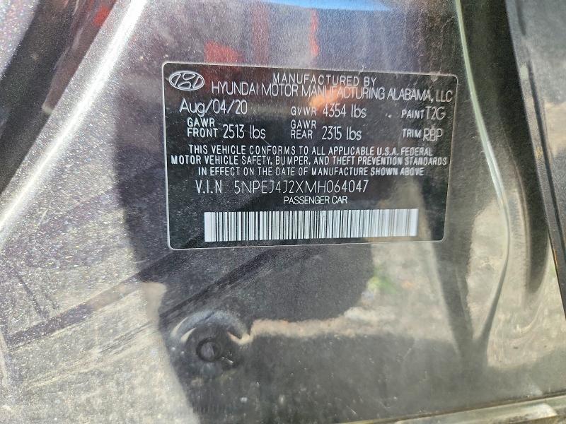 Aukcja sprzedaży 2021 Hyundai Sonata, vin: 5NPEJ4J2XMH064047, numer aukcji: 58663476