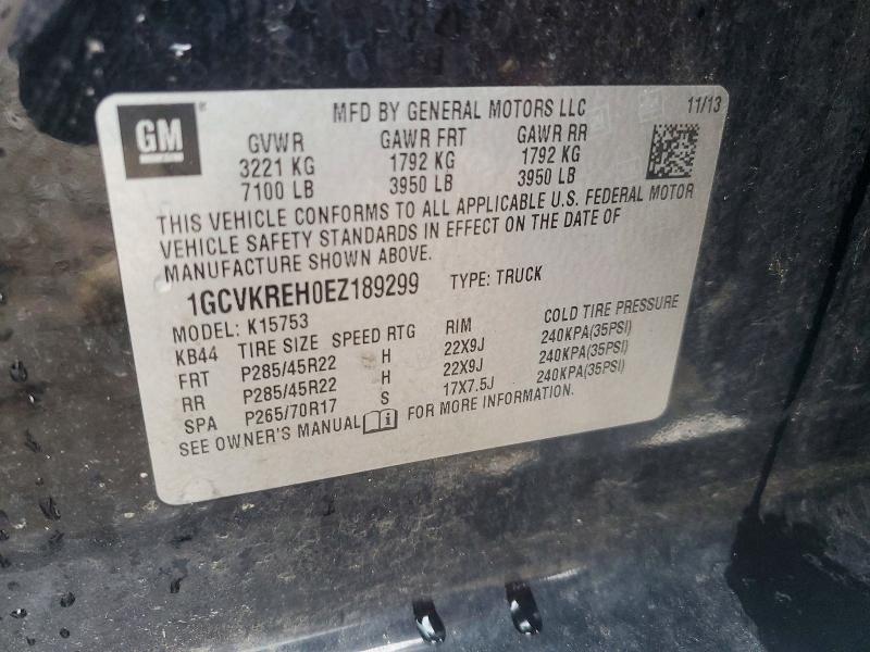 2014 Chevrolet Silverado მანქანა იყიდება აუქციონზე, vin: 1GCVKREH0EZ189299, აუქციონის ნომერი: 56615176