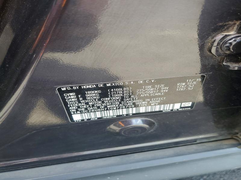 58087706 :رقم المزاد ، 3CZRU6H71GM726709 vin ، 2016 Honda Hr-v مزاد بيع