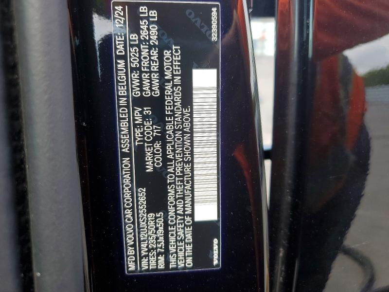Aukcja sprzedaży 2025 Volvo Xc40, vin: YV4L12UJXS2552652, numer aukcji: 57721746