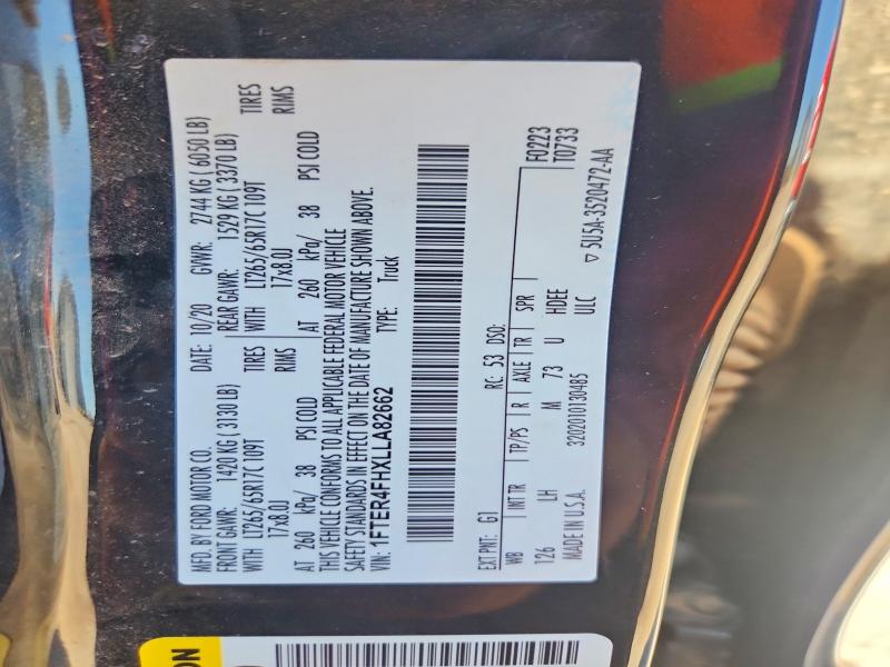 Продаж на аукціоні авто 2020 Ford Ranger, vin: 1FTER4FHXLLA82662, номер лоту: 57044706