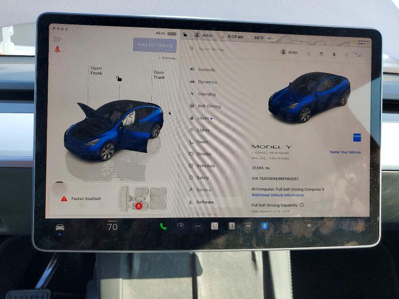 2024 Tesla Model Y მანქანა იყიდება აუქციონზე, vin: 7SAYGDEE9RF064257, აუქციონის ნომერი: 58781636