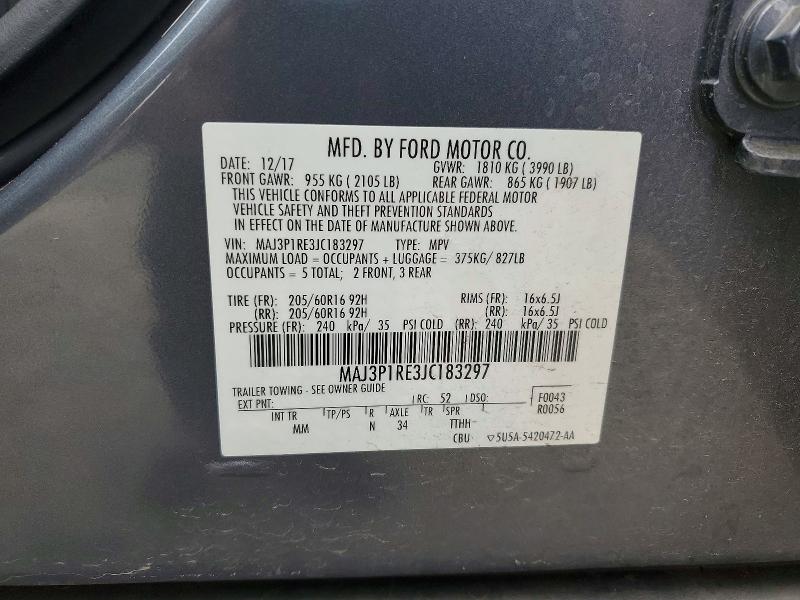 Продажа на аукционе авто 2018 Ford Ecosport, vin: MAJ3P1RE3JC183297, номер лота: 56087726