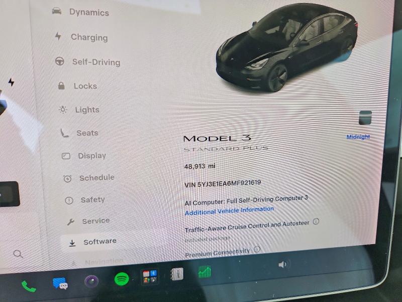 2021 Tesla Model 3 მანქანა იყიდება აუქციონზე, vin: 5YJ3E1EA6MF921619, აუქციონის ნომერი: 57255866