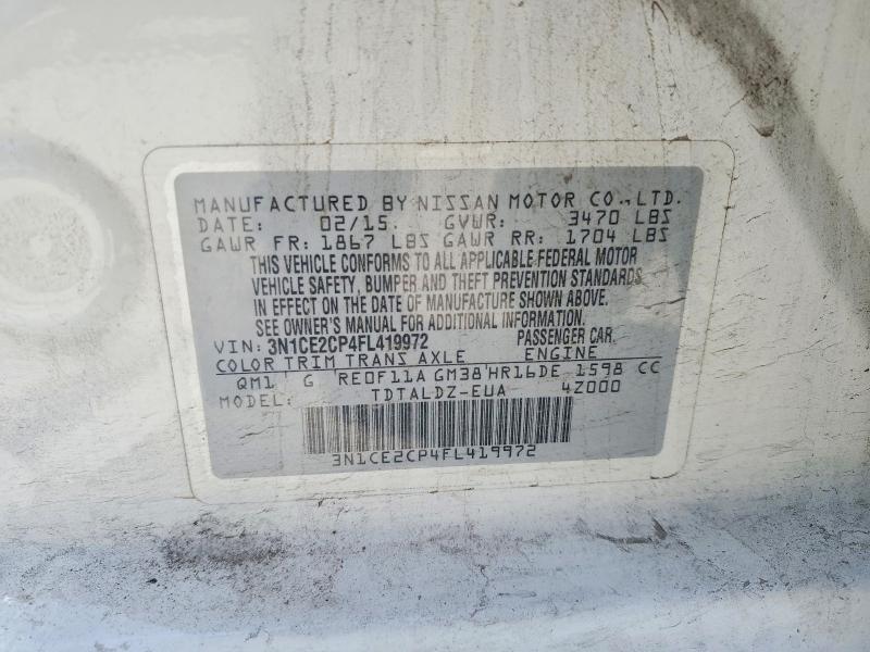 Aukcja sprzedaży 2015 Nissan Versa Note, vin: 3N1CE2CP4FL419972, numer aukcji: 57733496