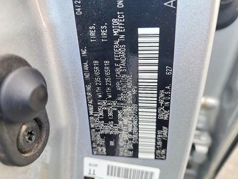 56471286 :رقم المزاد ، 5TDBZRBH9NS577099 vin ، 2022 Toyota Highlander مزاد بيع