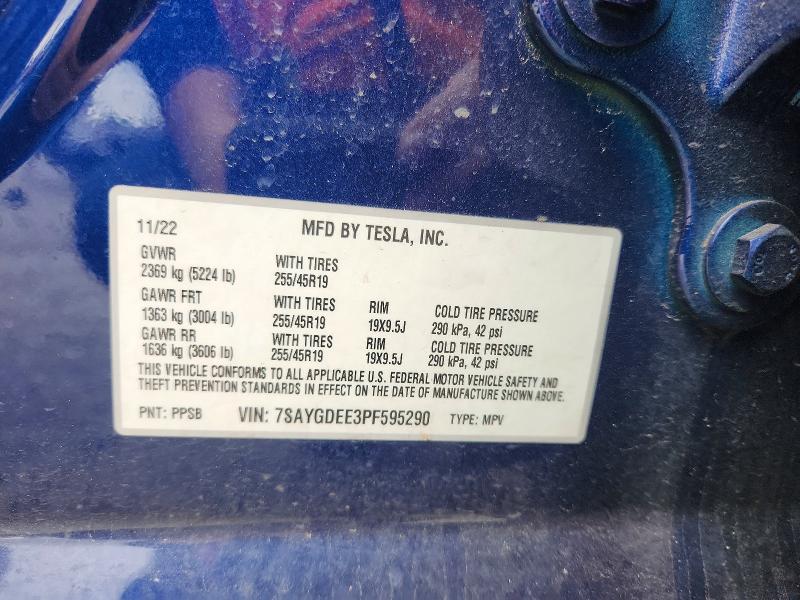 Продаж на аукціоні авто 2023 Tesla Model  Y, vin: 7SAYGDEE3PF595290, номер лоту: 97682655