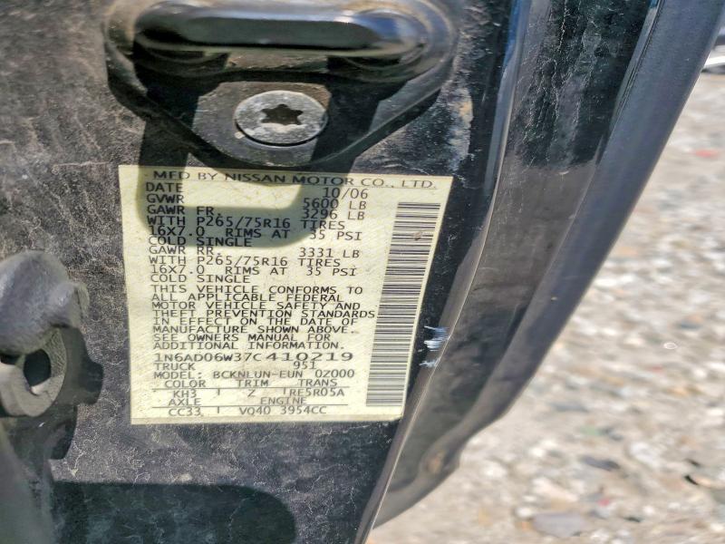 58030576 :رقم المزاد ، 1N6AD06W37C410219 vin ، 2007 Nissan Frontier مزاد بيع