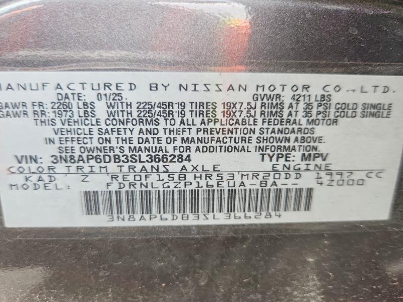 Aukcja sprzedaży 2025 Nissan Kicks, vin: 3N8AP6DB3SL366284, numer aukcji: 55773646