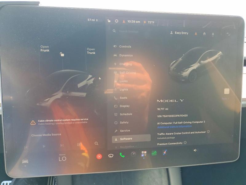 58105256 :رقم المزاد ، 7SAYGDEE3PA110420 vin ، 2023 Tesla Model Y مزاد بيع